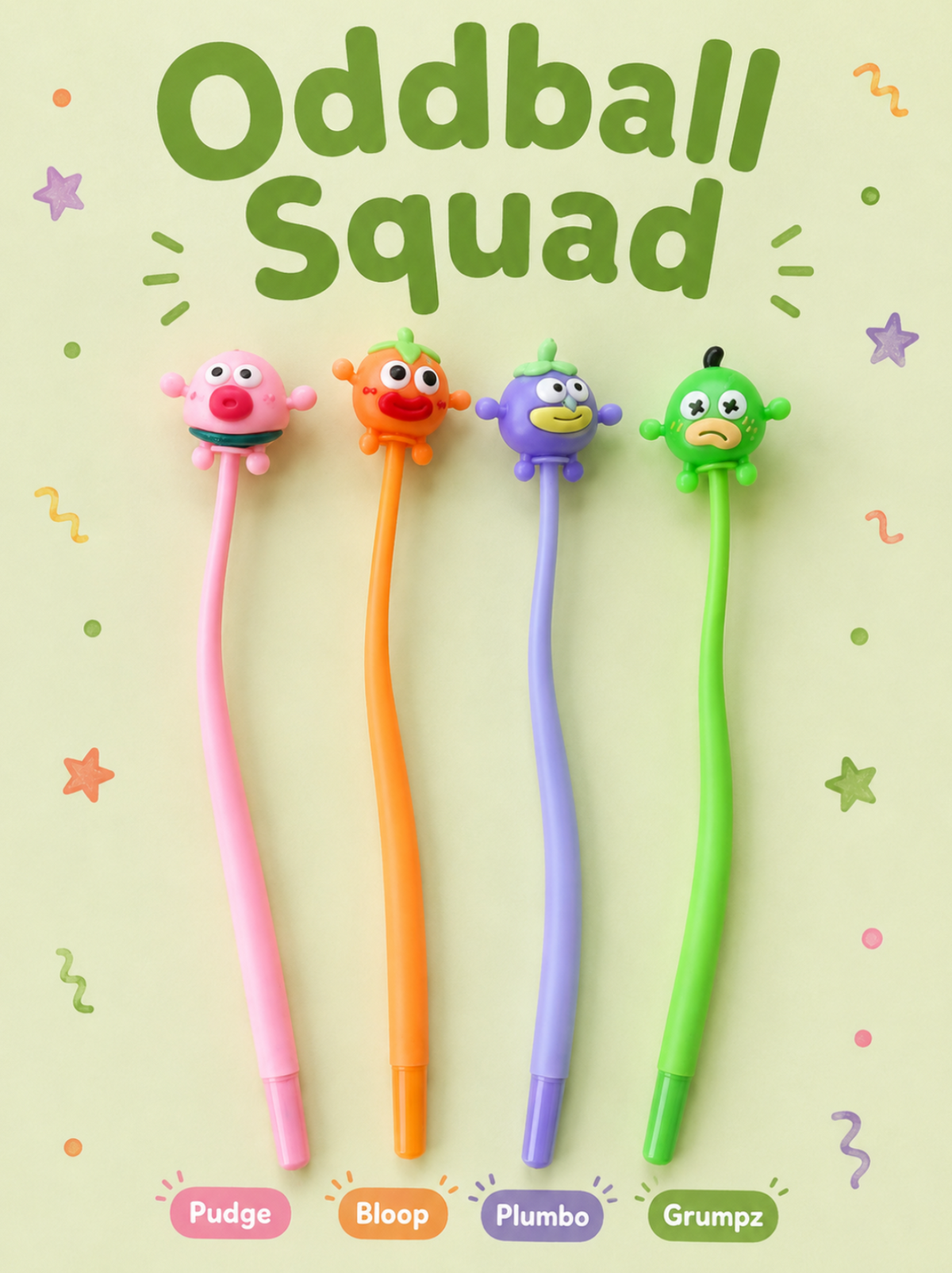 Oddball Squad Pixel Gel Pen – Choose Your Character
